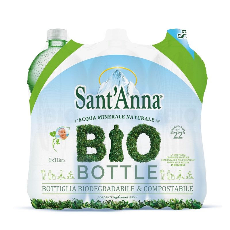 6 bottiglie Acqua SantAnna Litro Bio Bottle  