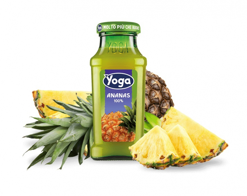 12 bottiglie Succhi Yoga Classic Ananas 100