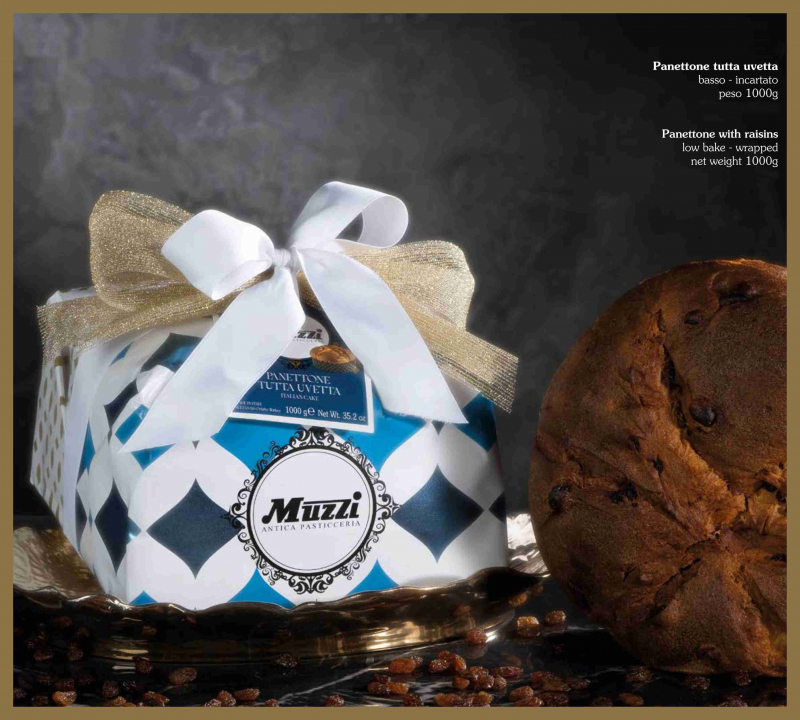 Panettone tutta uvetta Muzzi kg1 incartato