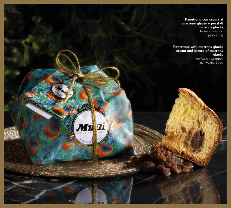 Panettone Marrons Glacès Muzzi 750 gr incartato